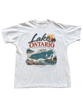 Gildan Lake Ontario Graphic Tee - White